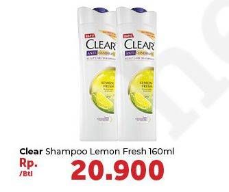 Promo Harga CLEAR Shampoo Lemon Fresh 160 ml - Carrefour