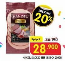 Promo Harga Hanzel Smoked Beef 200 gr - Superindo