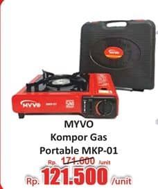 Myvo MKP-01 Kompor Gas Portable  Diskon 29%, Harga Promo Rp121.500, Harga Normal Rp171.600