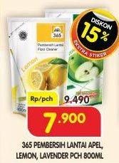 Promo Harga 365 Pembersih Lantai Lavender, Apel, Lemon 800 ml - Superindo