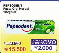 Promo Harga Pepsodent Pasta Gigi Action 123 Herbal 190 gr - Indomaret