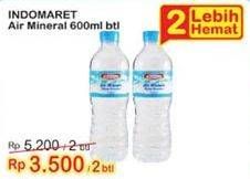 Promo Harga INDOMARET Air Mineral per 2 botol 600 ml - Indomaret