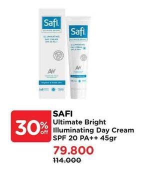Promo Harga Safi Ultimate Bright Cream Illuminating Day Cream SPF 20 PA++ 45 gr - Watsons
