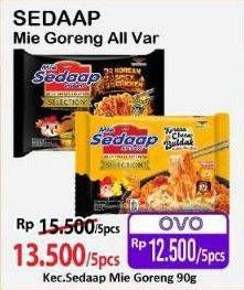 Promo Harga Sedaap Mie Goreng Kecuali Original 90 gr - Alfamart