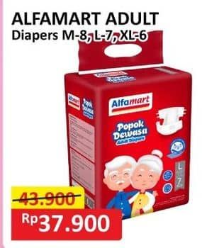 Promo Harga Alfamart Adult Diapers M8, L7, XL6 6 pcs - Alfamart