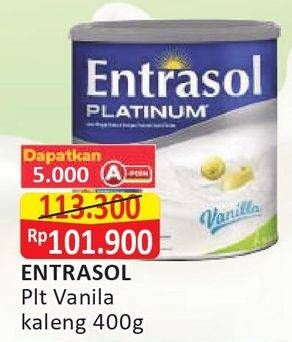 Promo Harga ENTRASOL Platinum Vanilla 400 gr - Alfamart