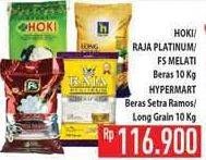 Promo Harga Hoki/ Raja Platinum/ FS Melati Beras/ Hypermart Beras Setra Ramos, Long Grain  - Hypermart