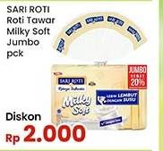 Promo Harga Sari Roti Roti Tawar Milky Soft 540 gr - Indomaret