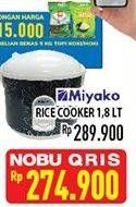Promo Harga MIYAKO Rice Cooker 1800 ml - Hypermart