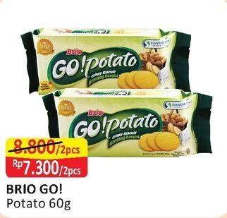 Promo Harga SIANTAR TOP GO Potato Biskuit Kentang per 2 pouch 60 gr - Alfamart