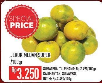 Promo Harga Jeruk Medan Super per 100 gr - Hypermart