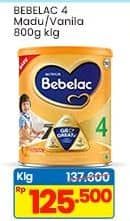 Promo Harga Bebelac 4 Susu Pertumbuhan Madu, Vanila 800 gr - Indomaret