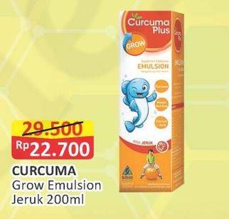 Promo Harga CURCUMA PLUS Emulsion Suplemen Makanan Jeruk 200 ml - Alfamart