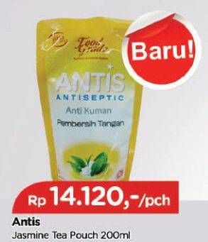 Promo Harga ANTIS Hand Sanitizer Jasmine Tea 200 ml - TIP TOP