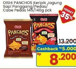 Promo Harga Oishi Panchos Sapi Panggang, Jagung Pedas, Ghost Pepper 145 gr - Indomaret