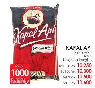 Promo Harga Kapal Api Kopi Bubuk Special 165 gr - LotteMart