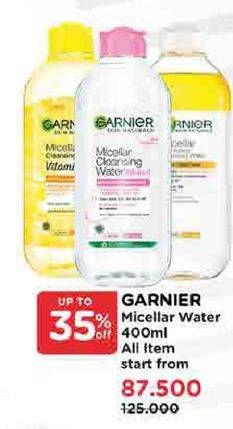 Promo Harga Garnier Micellar Water All Variants 400 ml - Watsons