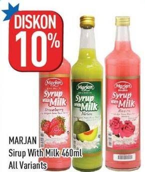 Promo Harga MARJAN Syrup with Milk All Variants 460 ml - Hypermart