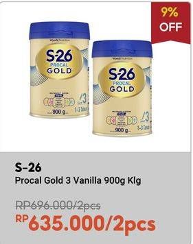 Promo Harga S26 Procal Gold Susu Pertumbuhan Vanilla 900 gr - Indomaret