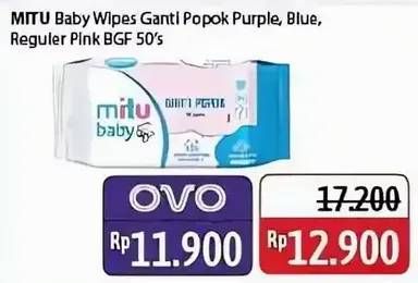 Promo Harga Mitu Baby Wipes Ganti Popok Purple Playful Fressia, Blue Charming Lily, Pink Sweet Rose 50 pcs - Alfamidi