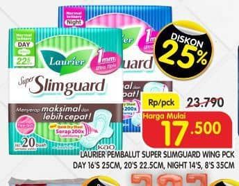 Promo Harga Laurier Super Slimguard Night 35cm 8 pcs - Superindo