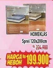 Promo Harga HOMEKLAS Sprei Polos 120x200  - Hypermart