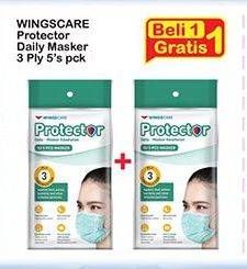 Promo Harga WINGS CARE Protector Daily Masker Kesehatan 5 pcs - Indomaret