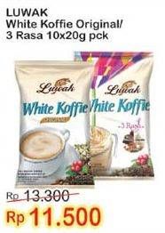 Promo Harga Luwak White Koffie Original, 3 Rasa 10 pcs - Indomaret