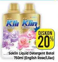 Promo Harga So Klin Liquid Detergent Nature English Rose, French Lilac 720 ml - Hypermart