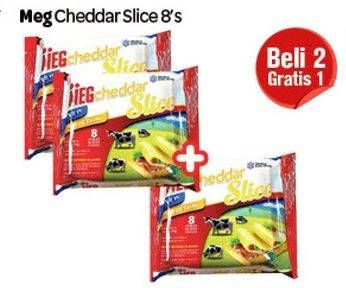 Promo Harga MEG Cheddar Slice per 2 pouch 8 pcs - Carrefour