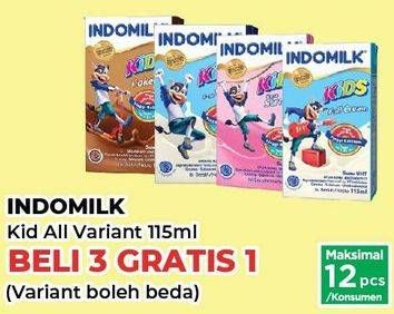 Promo Harga Indomilk Susu UHT Kids All Variants 115 ml - Yogya