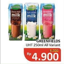 Promo Harga GREENFIELDS Fresh Milk All Variants 250 ml - Alfamidi