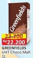 Promo Harga GREENFIELDS UHT Choco Malt 1000 ml - Alfamart