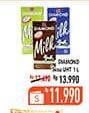 Promo Harga DIAMOND Milk UHT Chocolate, Full Cream, Low Fat High Calcium 1000 ml - Hypermart