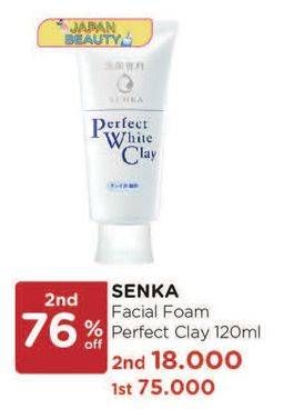 Promo Harga SENKA Perfect White Clay 120 gr - Watsons