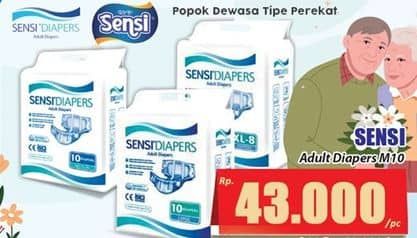 Promo Harga Sensi Diapers L10 10 pcs - Hari Hari