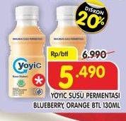 Promo Harga YOYIC Probiotic Fermented Milk Drink Blueberry, Orange 130 ml - Superindo