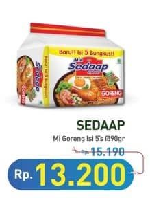 Promo Harga Sedaap Mie Goreng Original per 5 pcs 90 gr - Hypermart