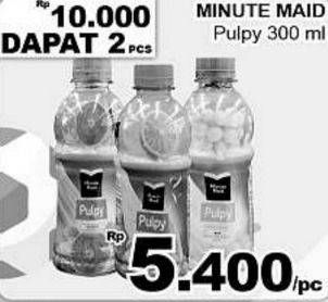 Promo Harga MINUTE MAID Juice Pulpy per 2 botol 300 ml - Giant