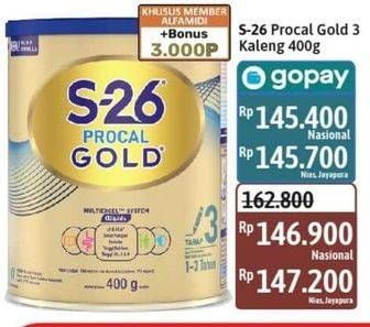 Promo Harga S26 Procal Gold Susu Pertumbuhan Vanilla 400 gr - Alfamidi