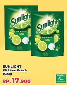 Promo Harga Sunlight Pencuci Piring Jeruk Nipis 100 1500 ml - Yogya