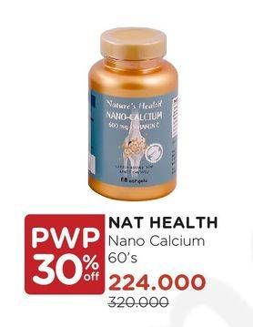 Promo Harga NATURES HEALTH Nano Calcium 60 pcs - Watsons