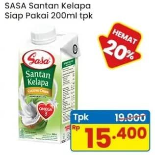 Promo Harga Sasa Santan Cair 200 ml - Indomaret