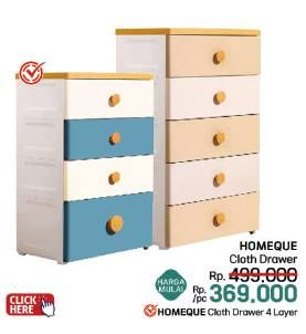 Promo Harga Homeque Cloth Drawer  - LotteMart