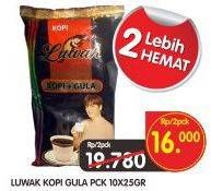 Promo Harga Luwak Kopi + Gula per 2 pouch 10 pcs - Superindo