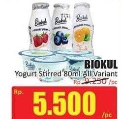 Promo Harga BIOKUL Stir Yogurt All Variants 80 gr - Hari Hari
