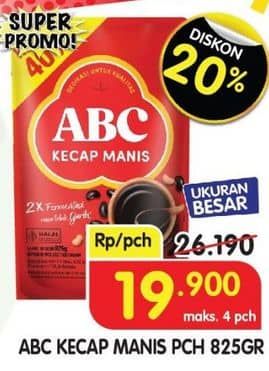Promo Harga ABC Kecap Manis 825 ml - Superindo