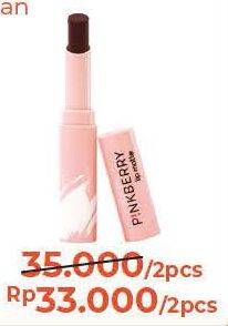 Promo Harga PINKBERRY Lip Matte All Variants per 2 pcs - Alfamart