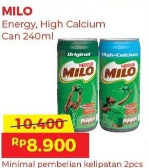 Promo Harga MILO Susu UHT Original, Calcium 240 ml - Alfamart