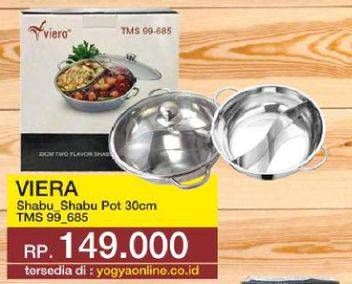 Promo Harga VIERA Shabu-Shabu Pot with Glass Lid TMS 99-685  - Yogya
